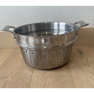 All-Clad  6 Quart Large Stockpot Stainless Steel Steamer Basket Insert Handles